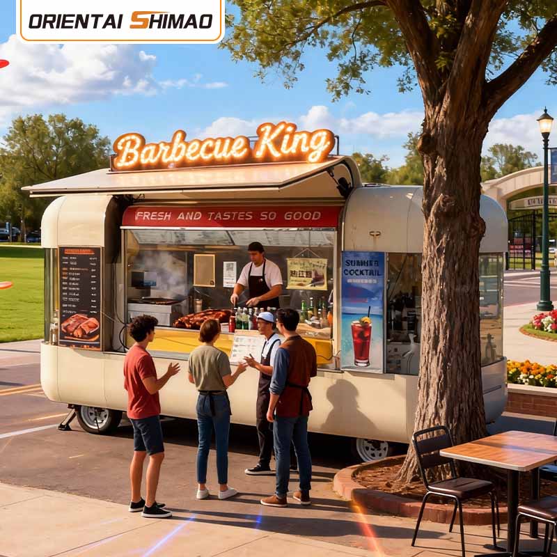 Hot Dog Arabası Hotdog Standı Fast Food Durağı Catering Sokak Yemekleri Römorku Ticari Gıda Kamyonu